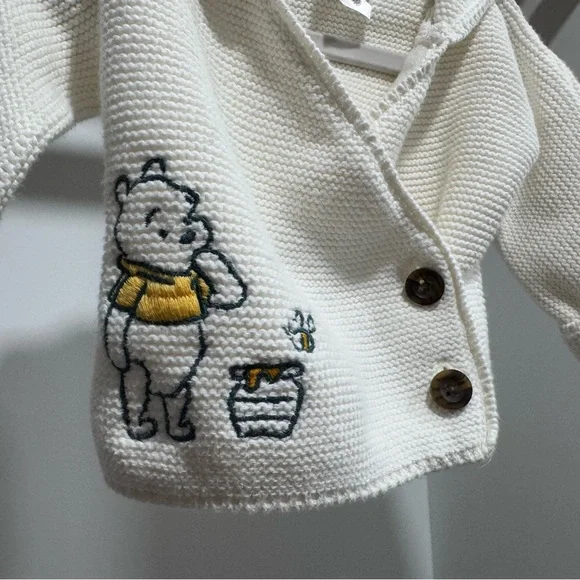 Hanna Andersson Baby Disney Winnie The Pooh Wrap Cardigan Sweater - Picture 3 of 6
